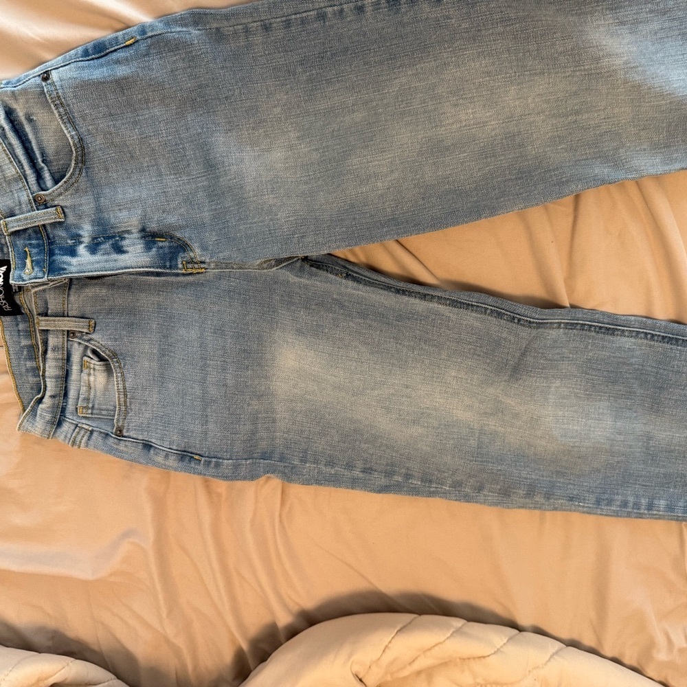 Fashion Nova Light Blue Straight Jeans